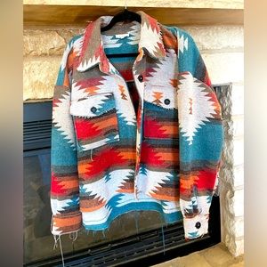 Coat with southwestern pattern-never been worn